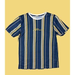 Boohoo Man Signature Vertical Stripe T-Shirt Size Medium